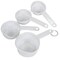Chef Craft 4pc Durable White Plastic Measuring Cup Set - 1/4, 1/3, 1/2 and 1 Cup